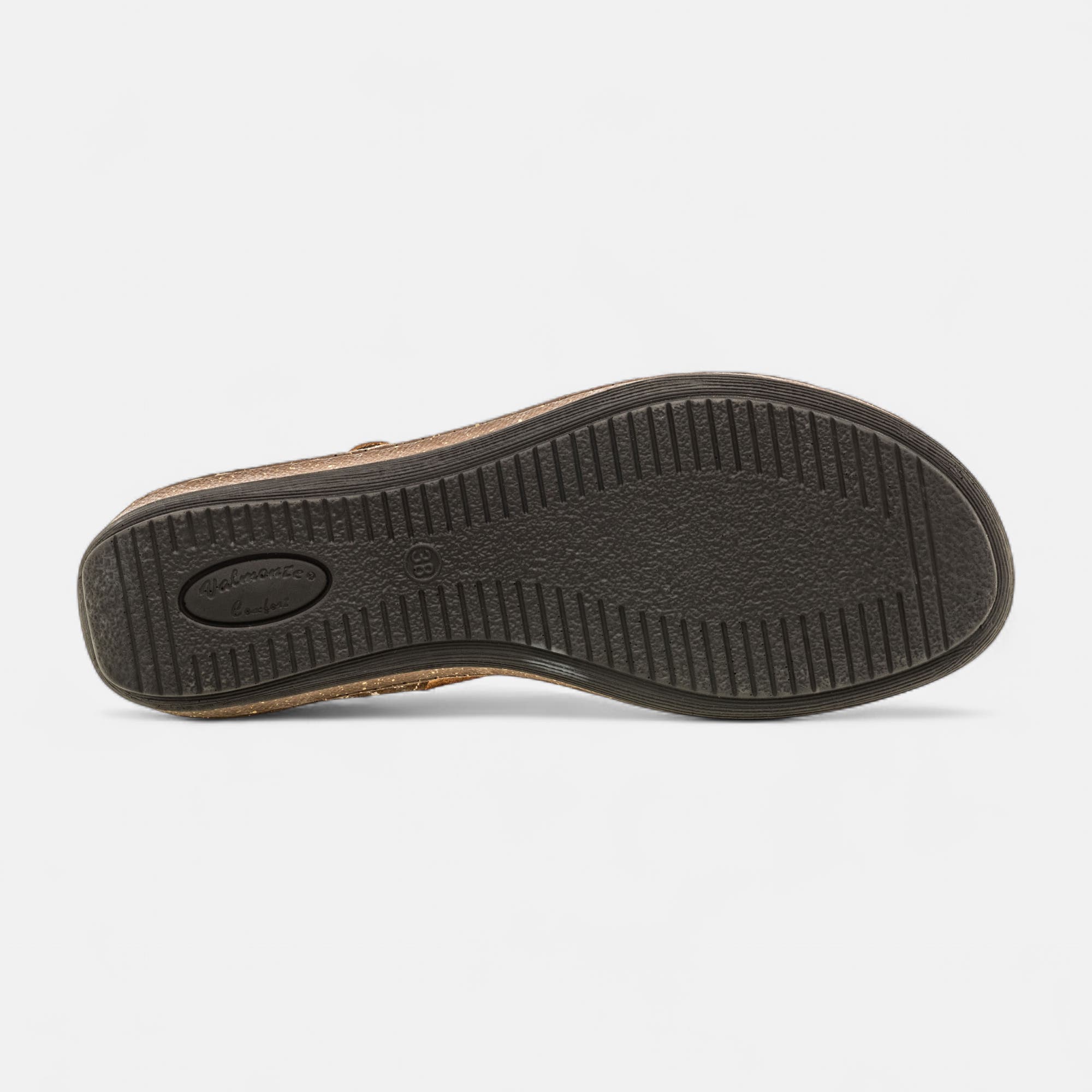 Nu-pieds confort Femme en cuir marron