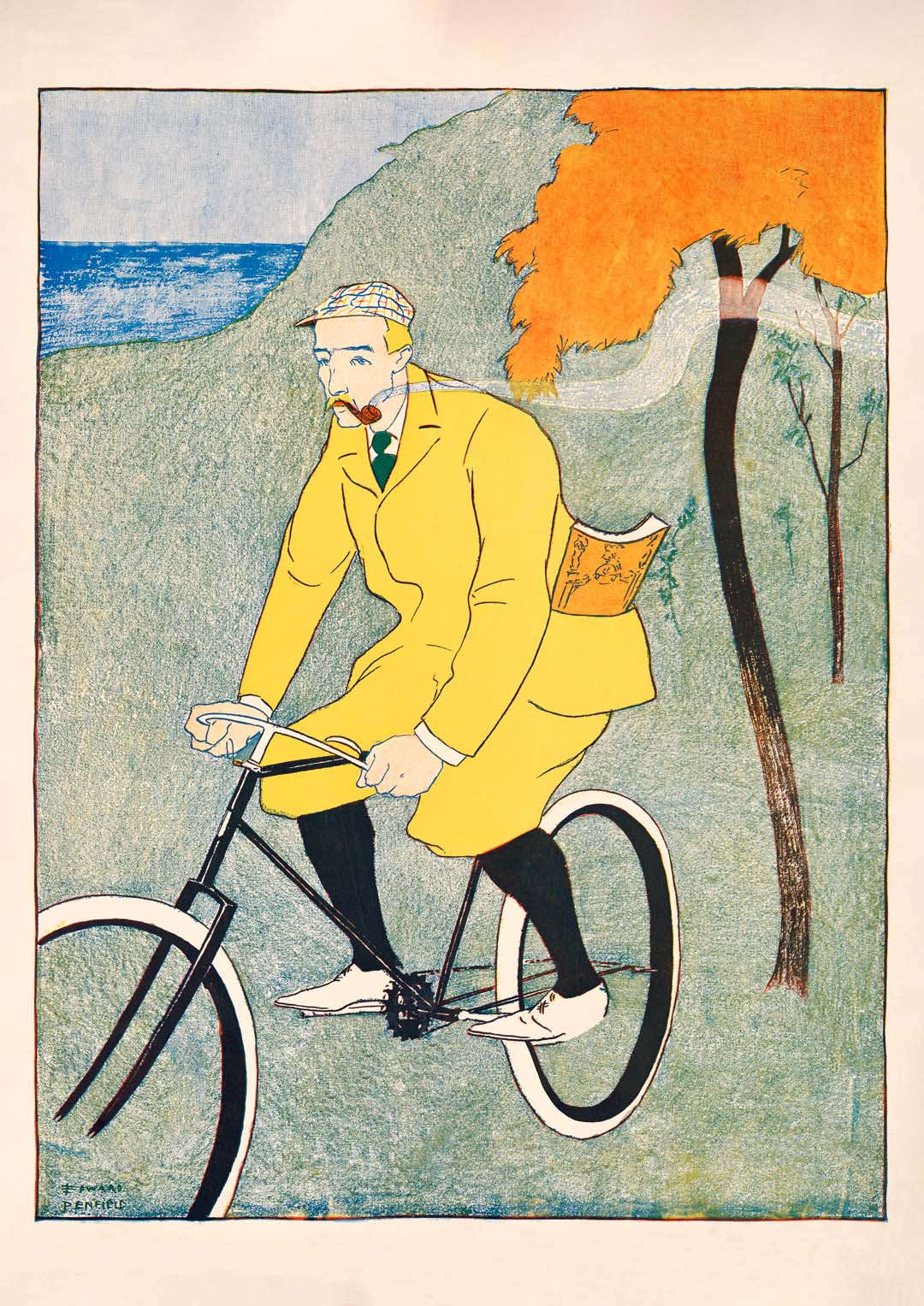 Man Riding Bicycle von Edward Penfield