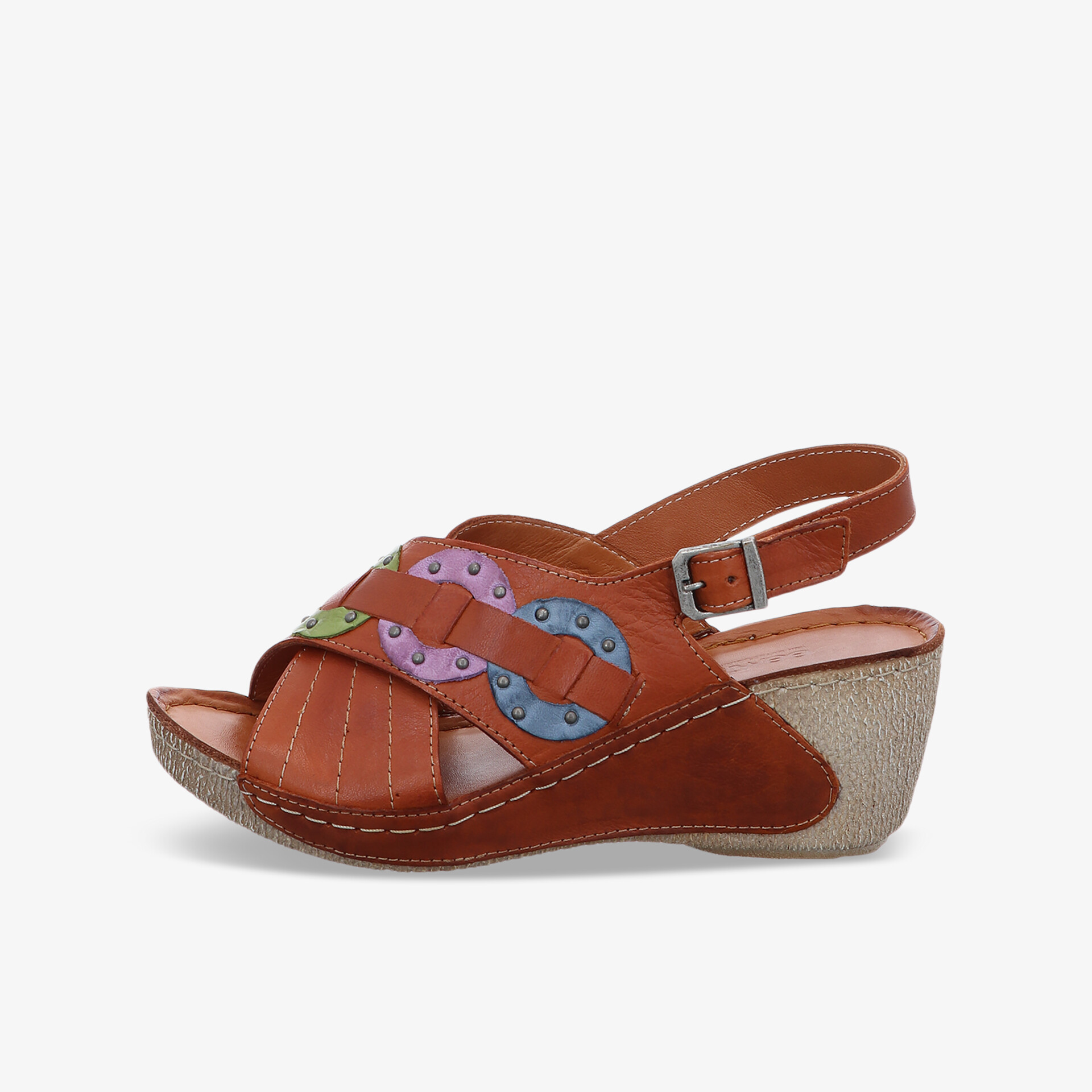 Gemini Damen Keilsandalen braun