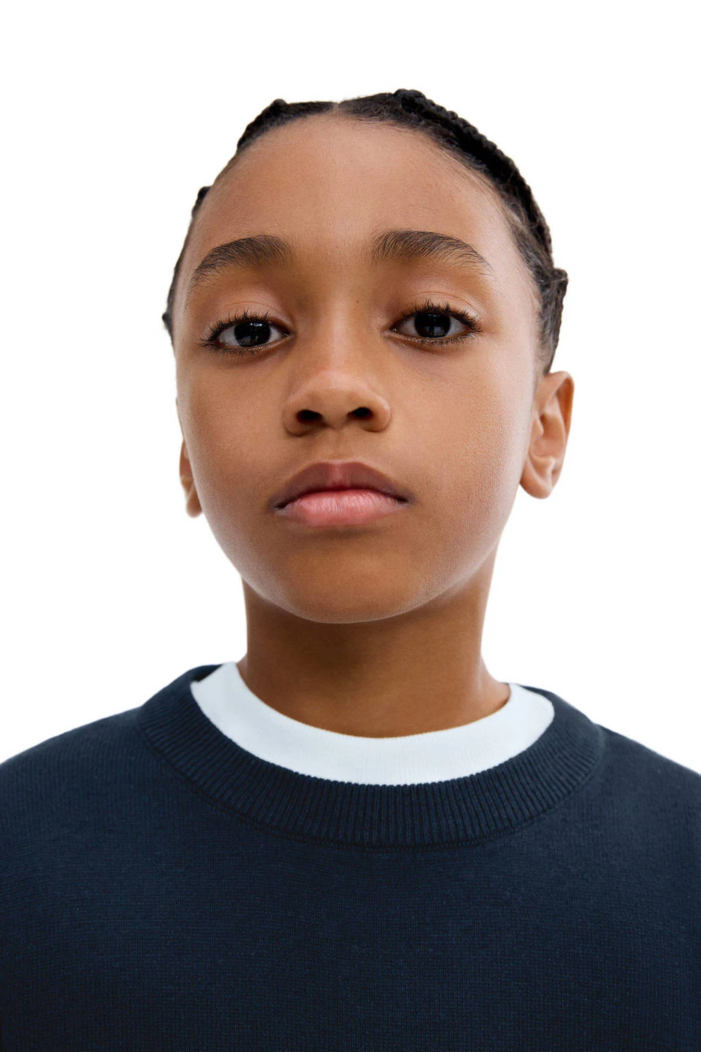 Mango Kids pullover marine fijn gebreid