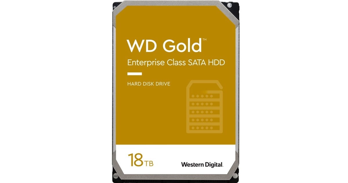 WDGold, 18 TB harde schijf  (SATA 600, WD181KRYZ, 24/7)