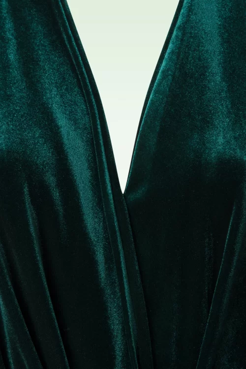 Vintage Chic for Topvintage Victoria fluwelen vest top in groen