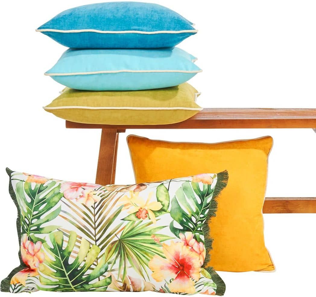 Kh Cushion Fringejungleflowers Cs17-406-0011