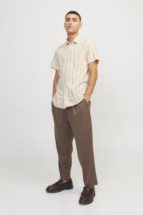 Jack & Jones beige heren overhemd