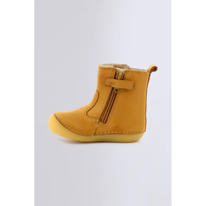 SOCOOL CAMEL CLAIR BOOTS Cuir Mixte