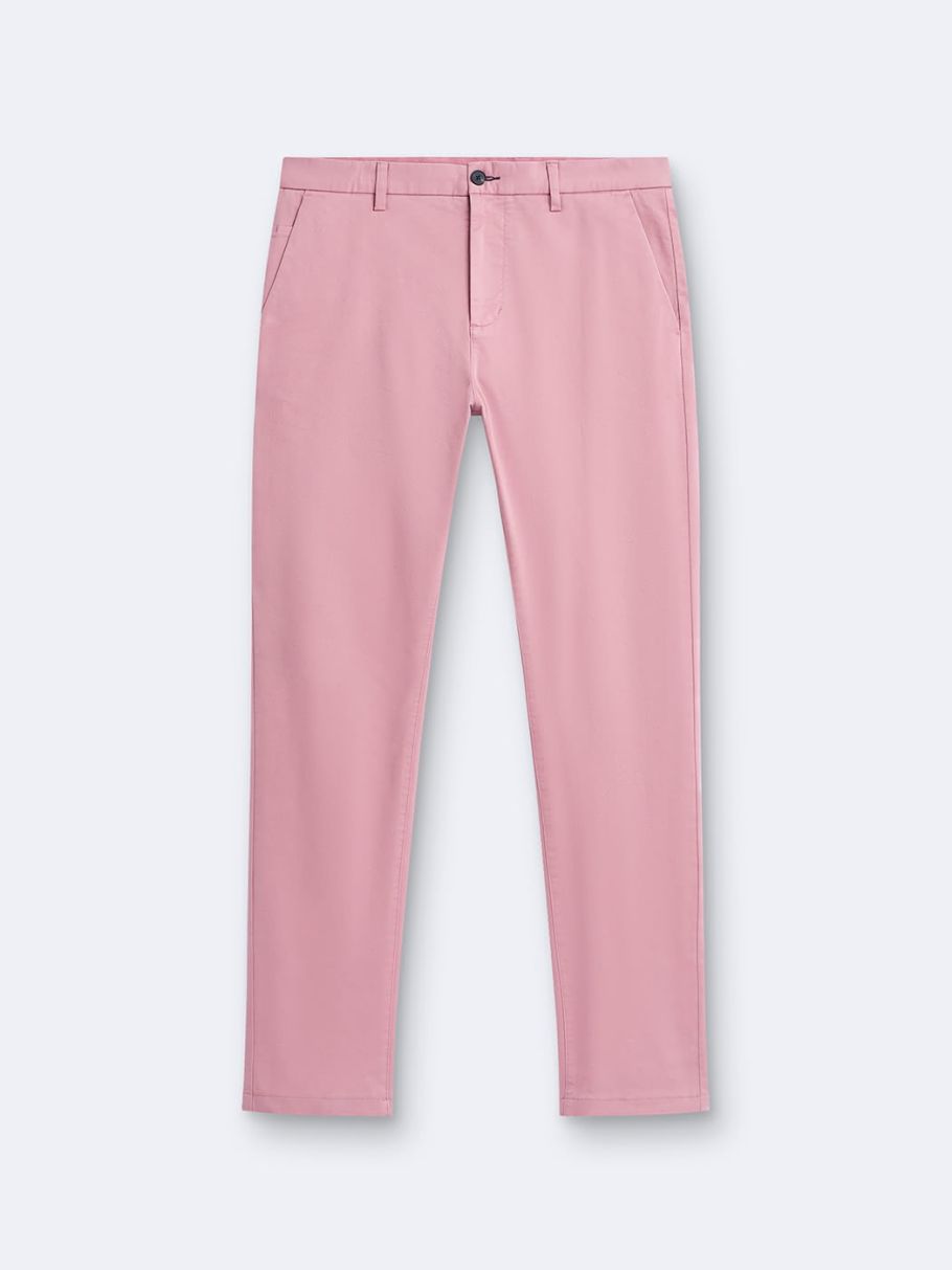 Chino slim en coton élasthane uni