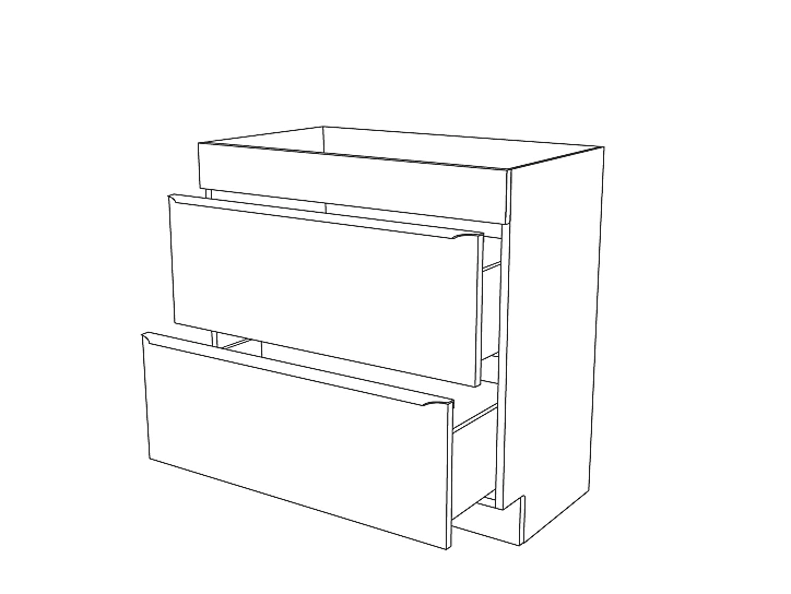 Meuble sous vasque à poser GoodHome Imandra bois chêne 80 cm