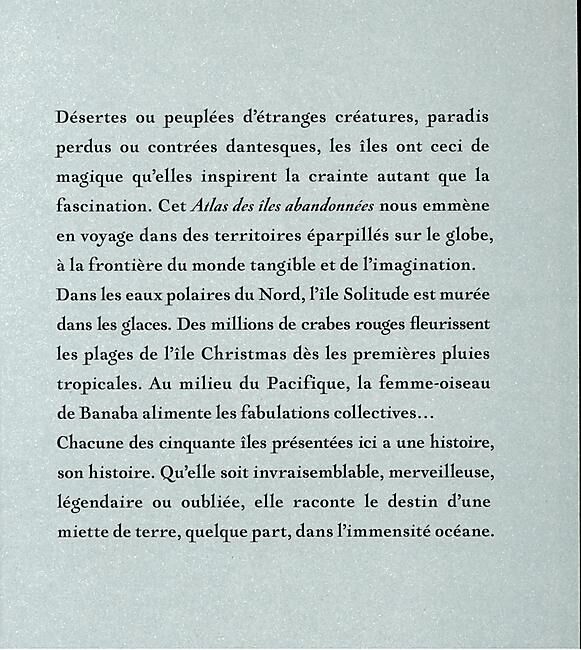 ARTHAUD - ATLAS DES ILES ABANDONNEES