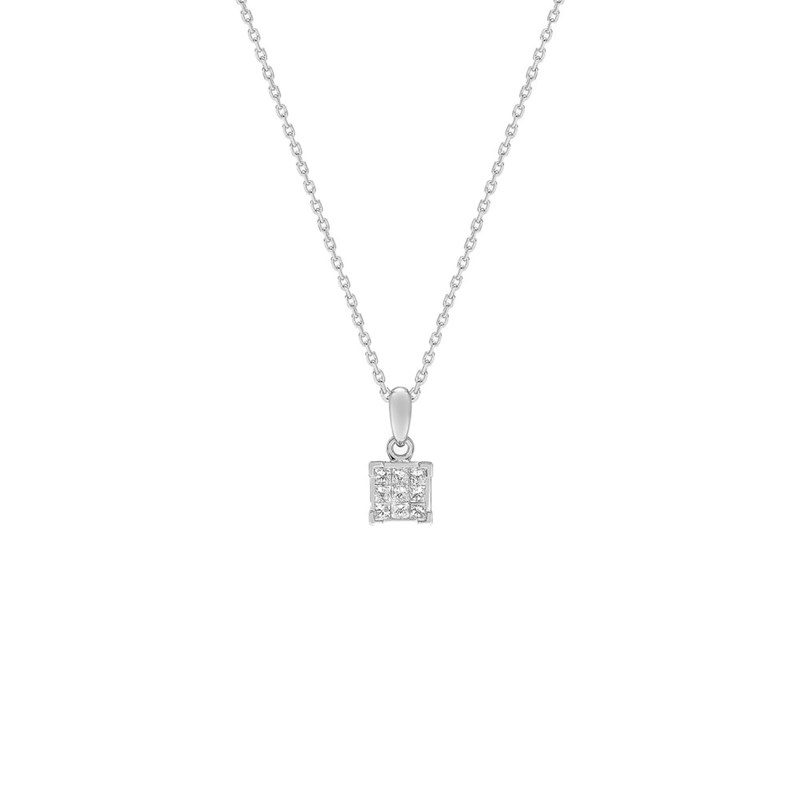 Collier Femme - Or 18 Carats - Diamant 0,15 Carats - Longueur : 42 cm