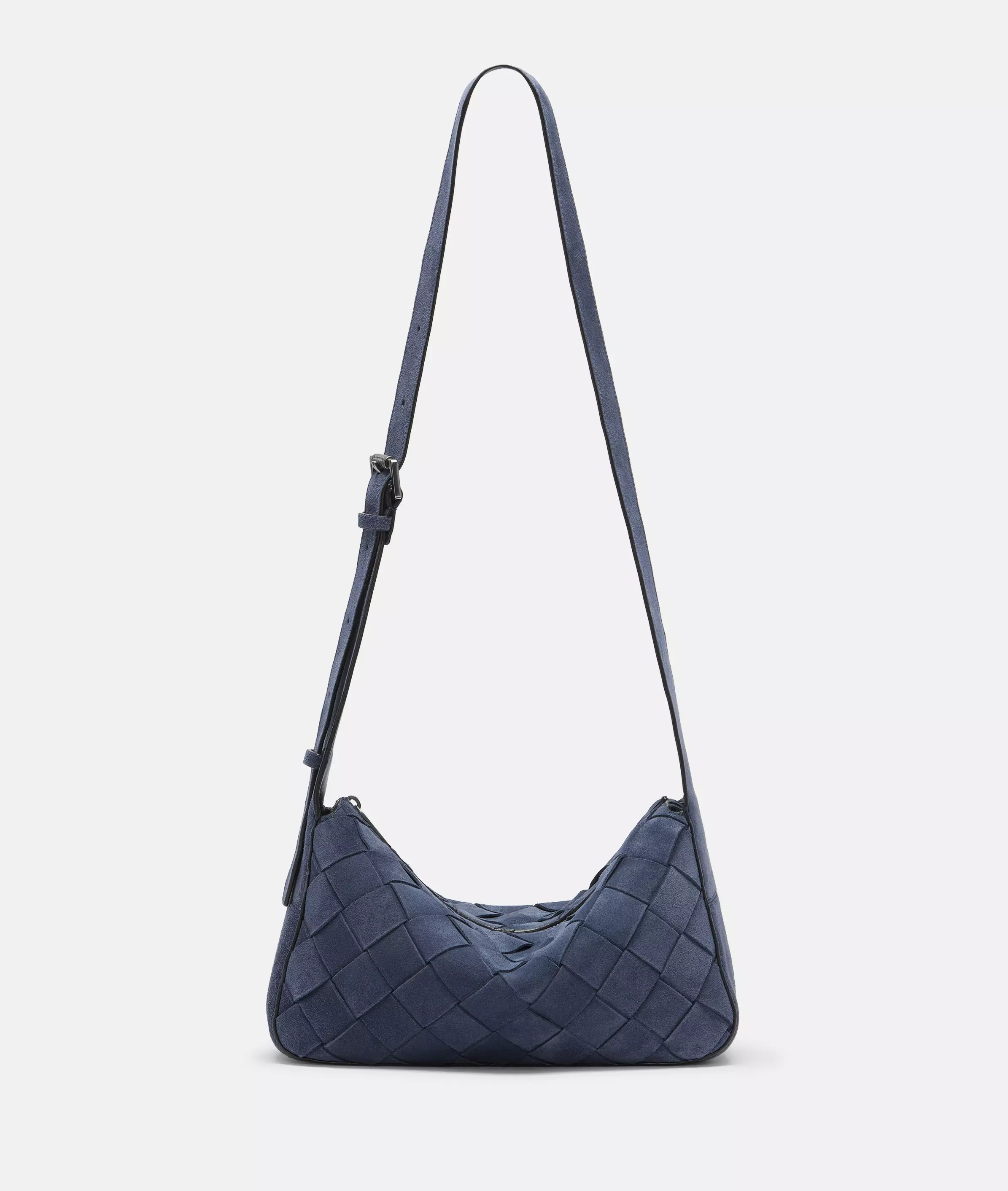 Sky II Hobo S Suede shoulder bag with diamond pattern