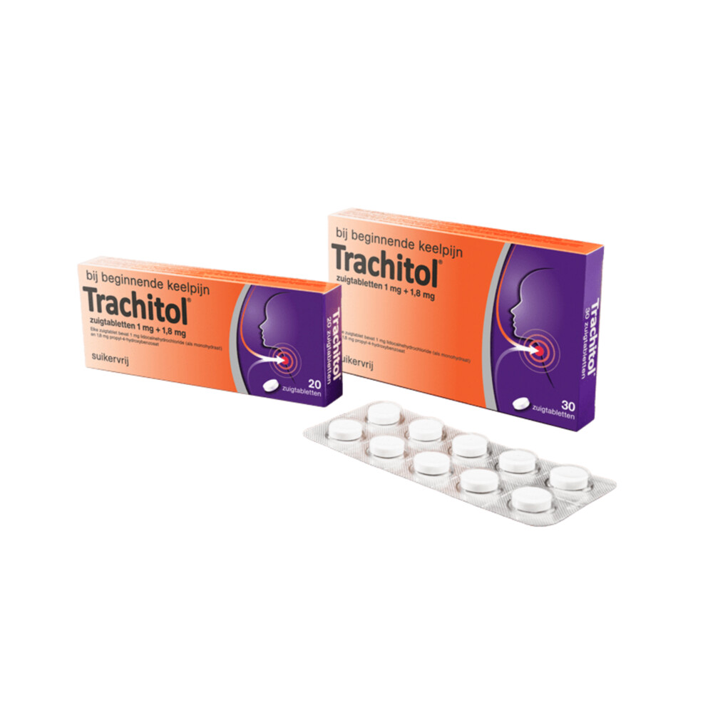 Trachitol Suikervrij 20 zuigtabletten