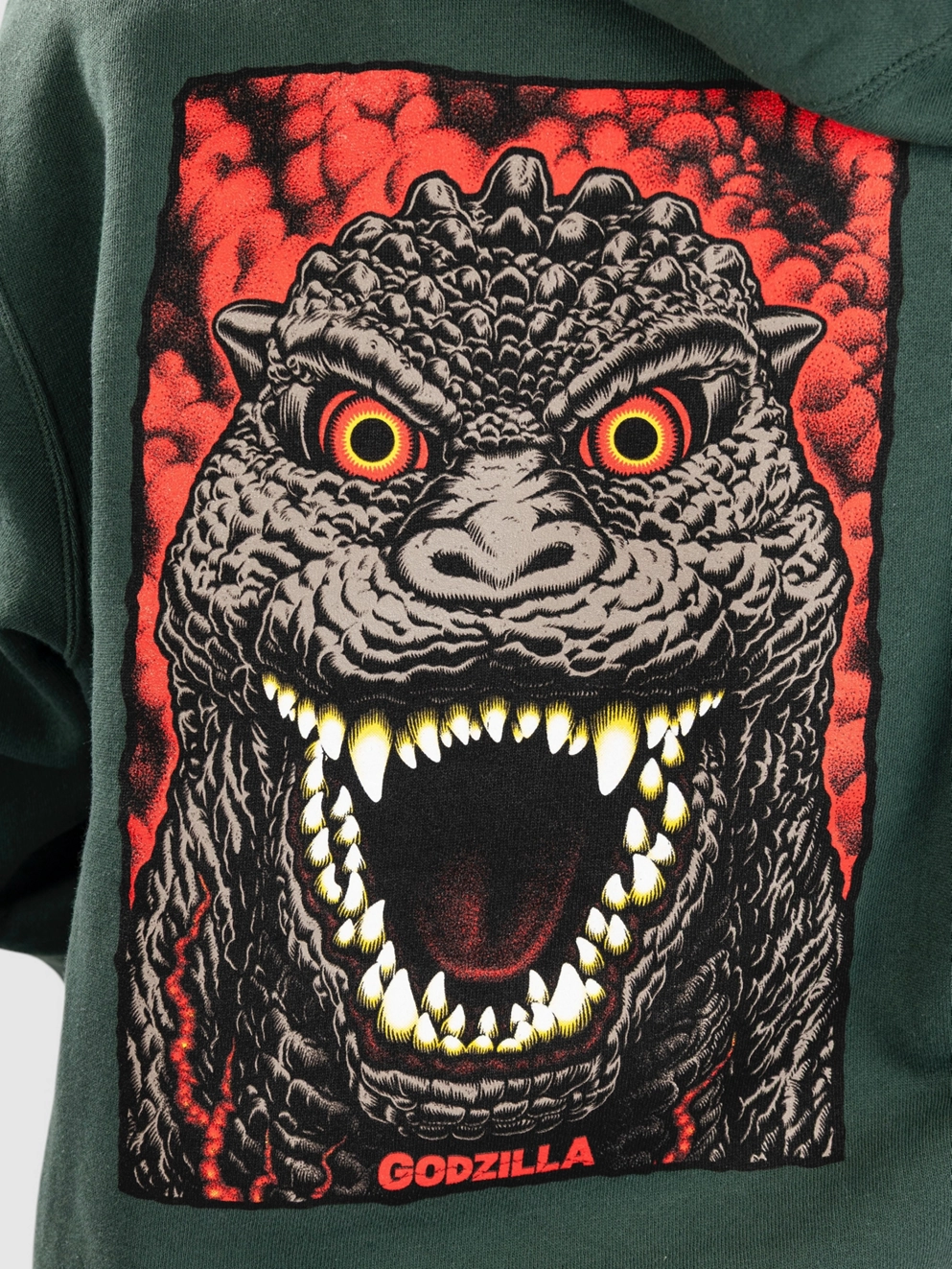 Santa Cruz X Godzilla Destroyer Kids Hoodie green