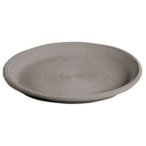 Soucoupe ronde en terre cuite grise Ø 30cm