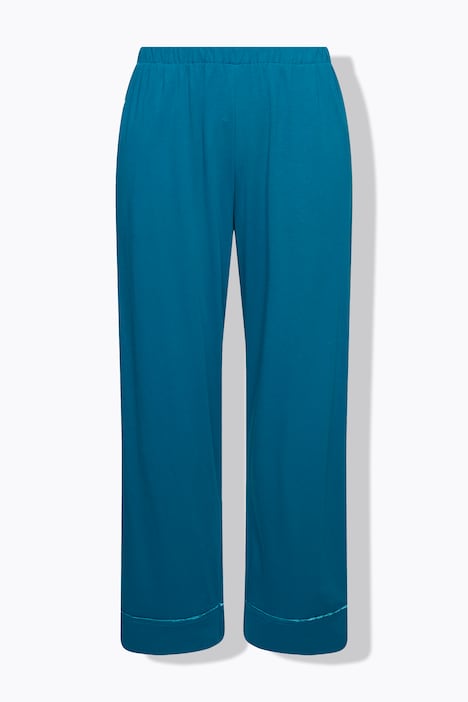Pyjama, Satin-Piping, Reverskragen, Langarm