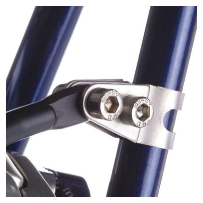 Kit de Fixation pour Porte-Bagages Arrière Tubus Clamp Set pour Cadres sans Œillets (Diamètre Haubans 21-22 mm)