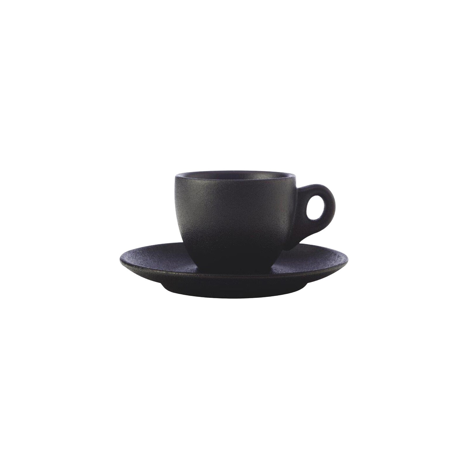 Maxwell & Williams Espressotassen mit Untertassen Caviar Black 80 ml 10er Set