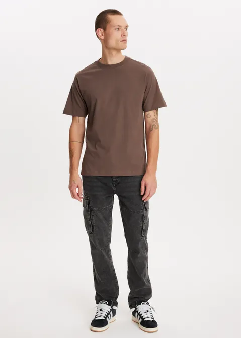 Basic t-shirt bruin (BRN)