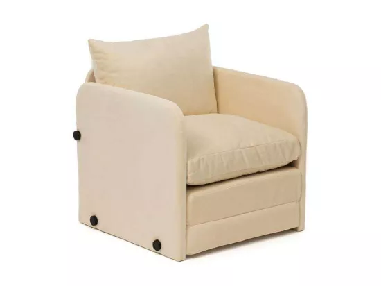 Fauteuil convertible en tissu Saga