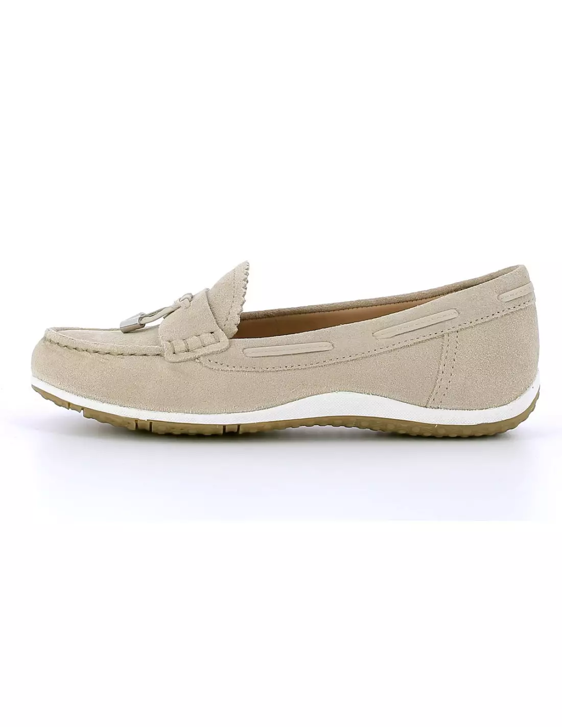 GEOX VEGA - Mocassins & bateaux Taupe