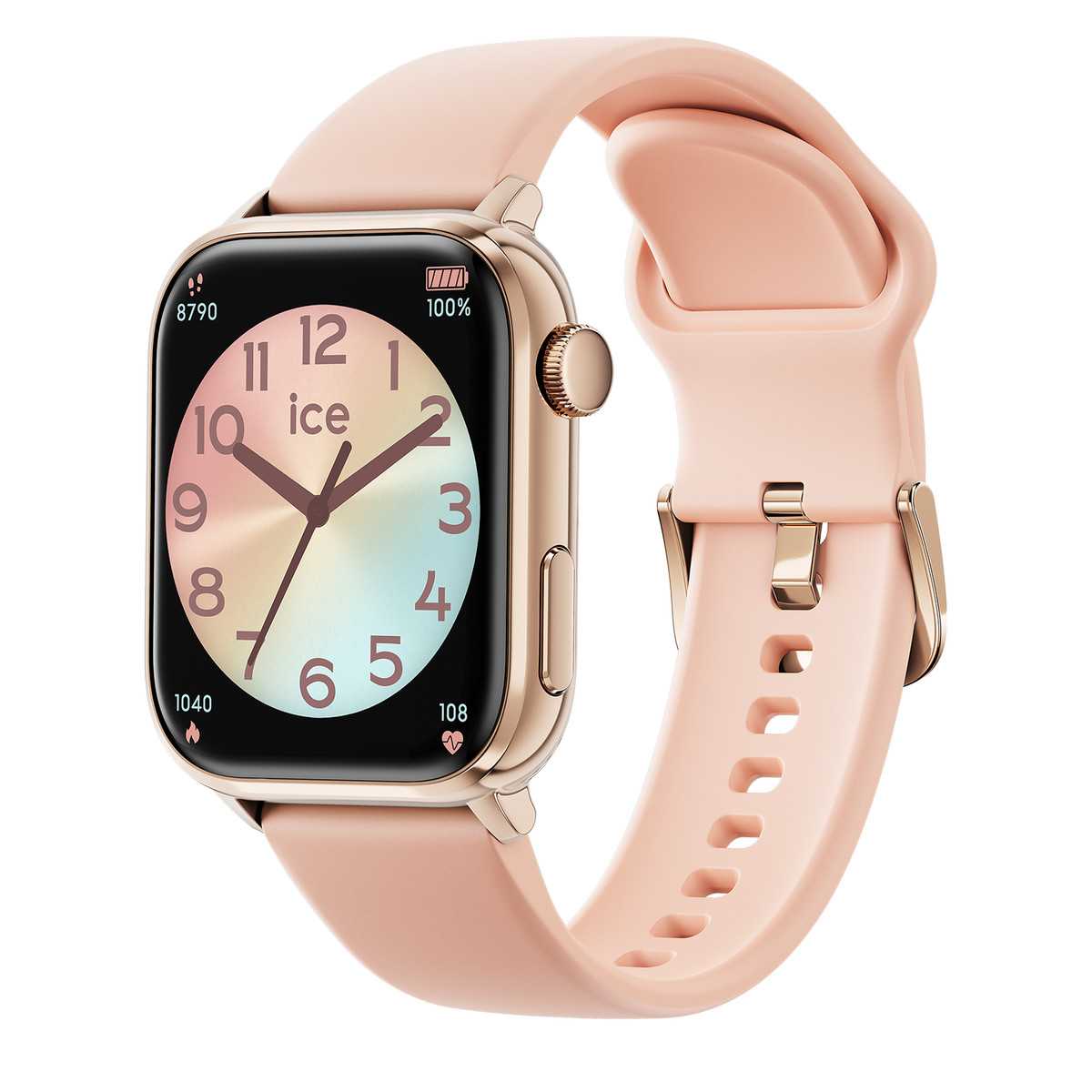 Montre ICE WATCH Ice smart homme bracelet silicone doré rose