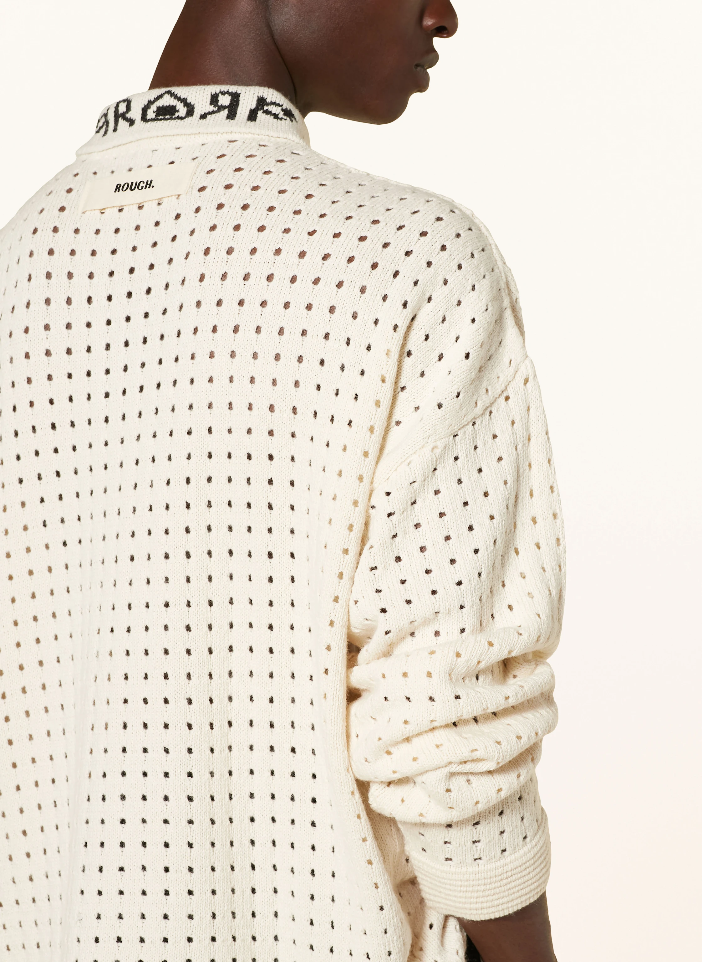 rough. Strick-Poloshirt