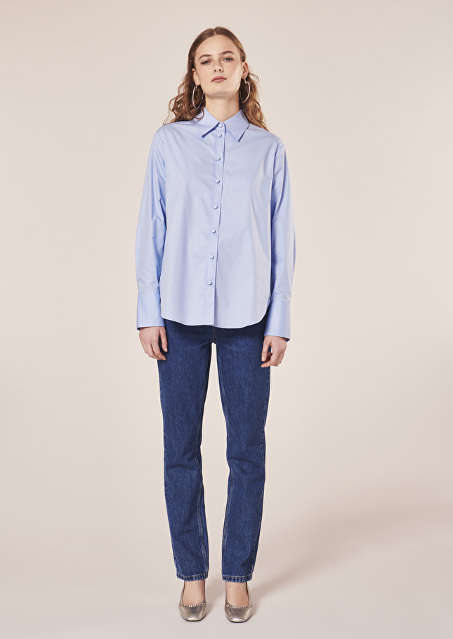 Chemise Clarencebleu ciel en popeline