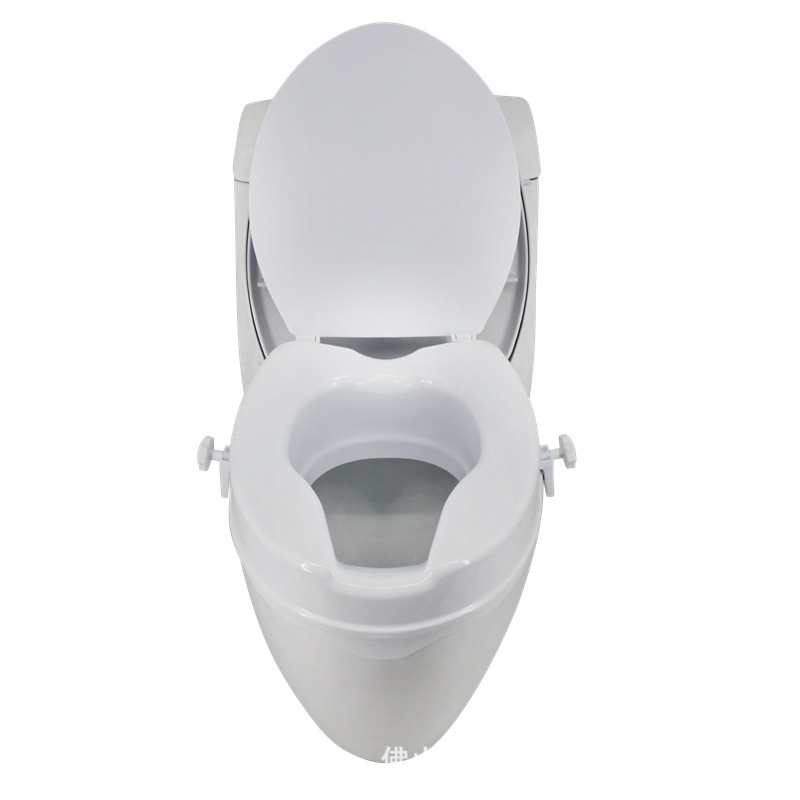 Toiletten Sitz Erhöhung Senioren WC Aufsatz mit Deckel - Weiss