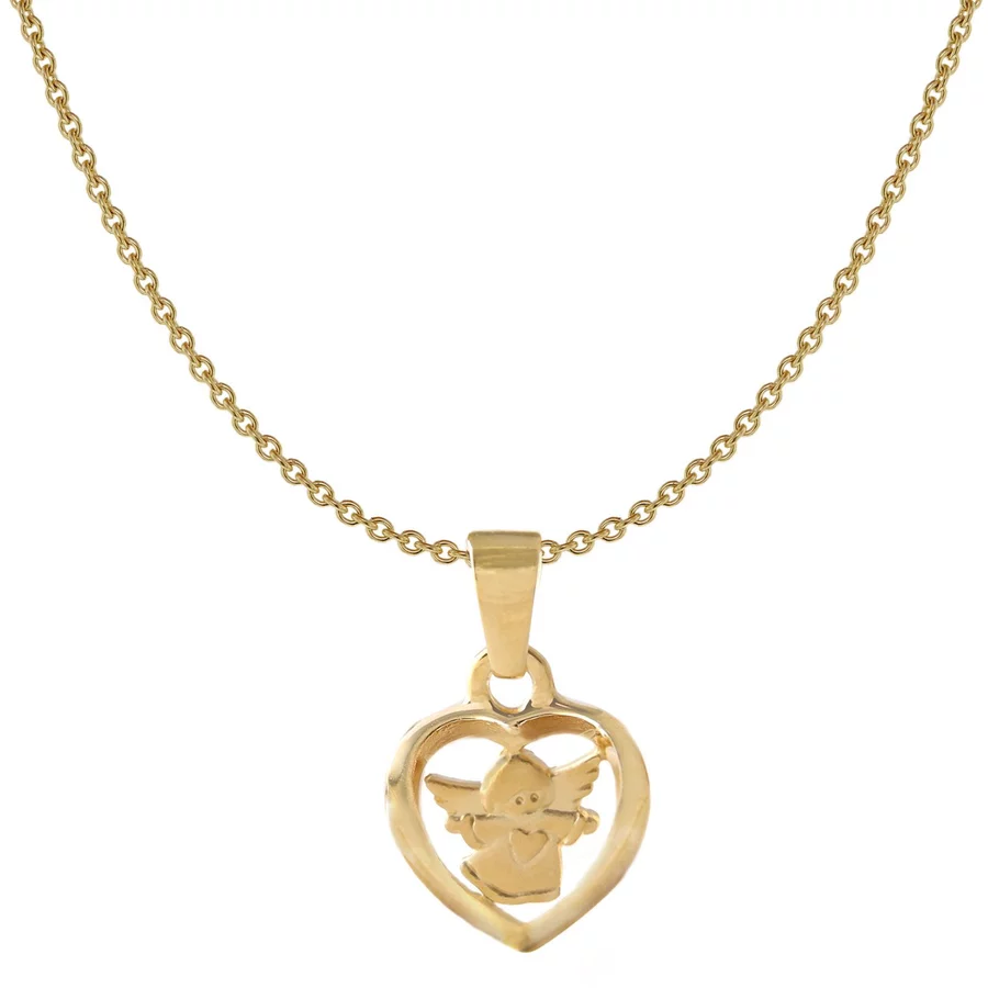 Acalee Kinder-Halskette mit Herzengel Gold 333  8K Kinderschmuck gold