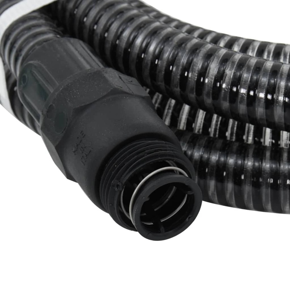 Tuyau d'aspiration avec raccords en pvc noir 1