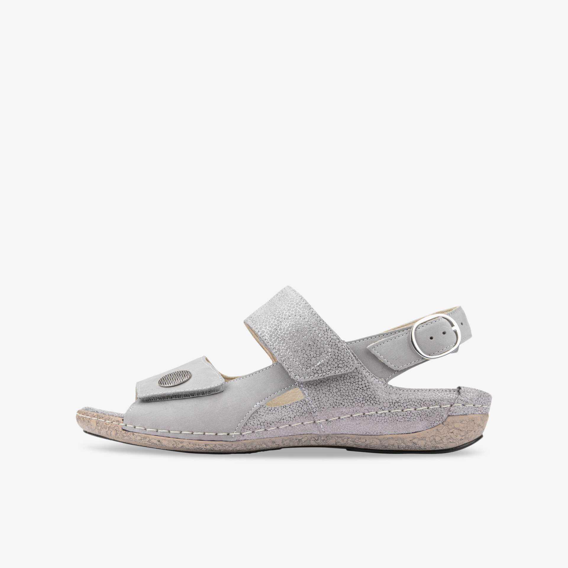 waldläufer Damen Sandalen grau