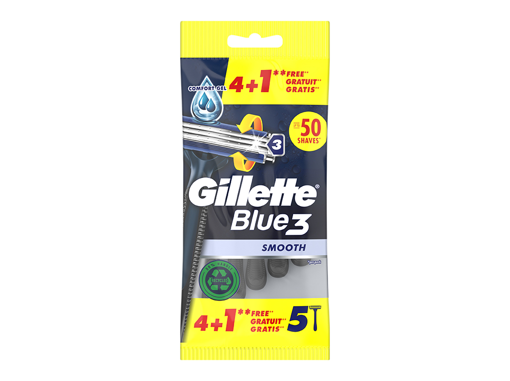 MÁQUINA DE BARBEAR DESCARTÁVEL BLUE3 GILLETTE 5 UN