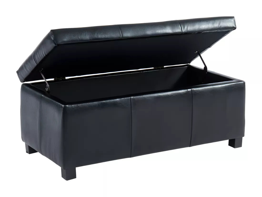 Banc coffre simili FILIPPO - Noir