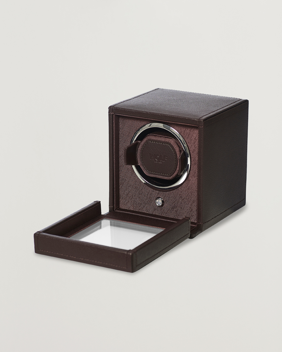 WOLF Cub Single Winder With Cover Dark Brown