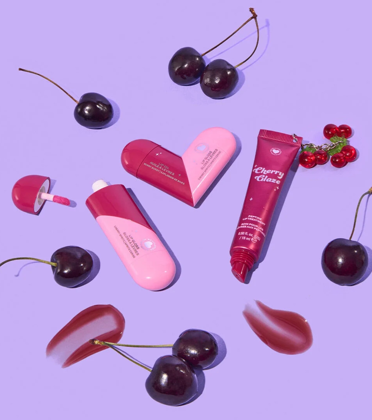 I Heart Revolution - *Midnight Cherry* - Duo de Óleo e Brilho Labial Twist Duo