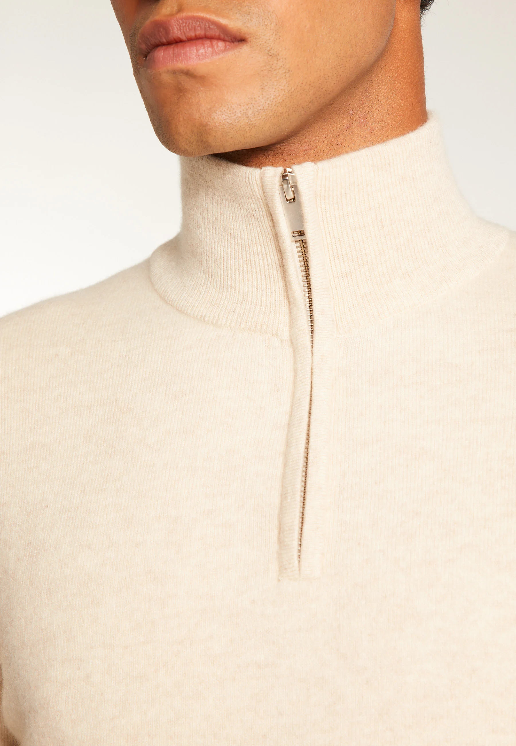 EMILEAH24 - Pull camionneur en cachemire | Beige