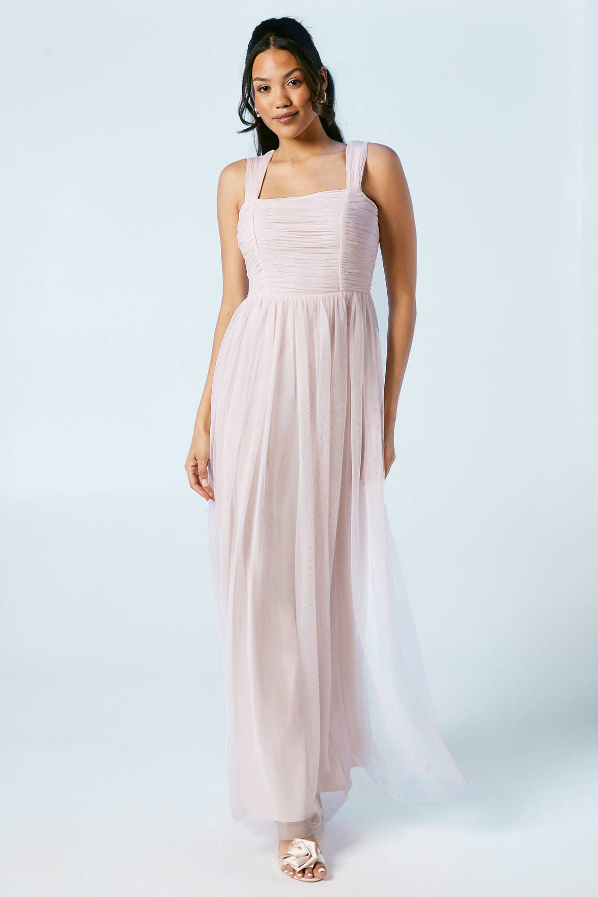 Coast Robe Longue de Demoiselle d'Honneur en Maille à Encolure Carrée