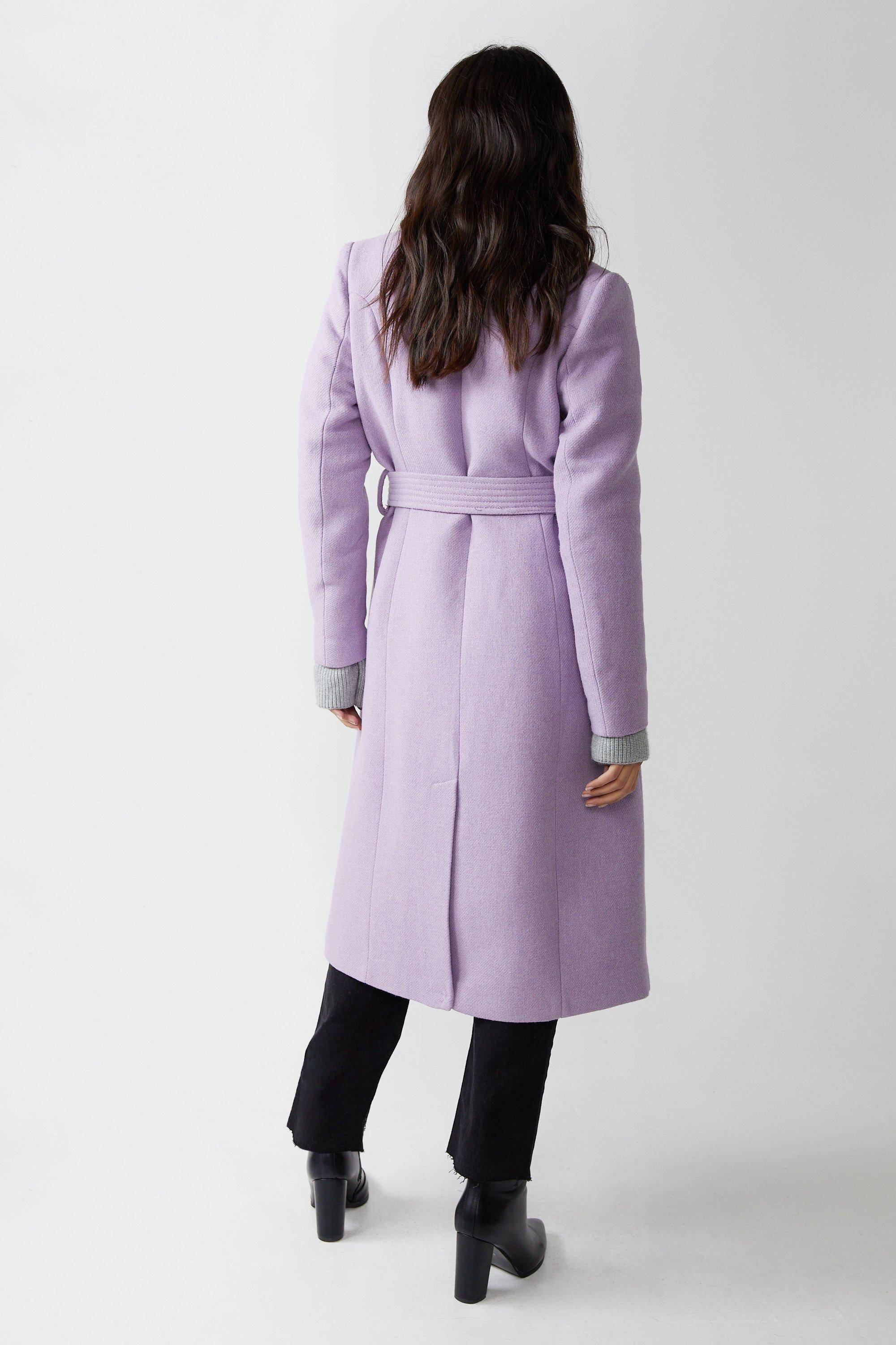 Warehouse Veste en laine italienne à double boutonnage avec ceinture