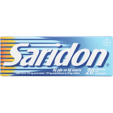 Saridon tabletten tegen hoofd- en spierpijn, 20 stuks