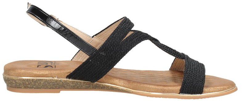 Sub55 Sandalen Plat zwart