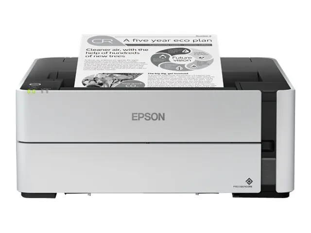 Epson EcoTank M1180 - Printer - S/H - Duplex - blækprinter - kan genopfyldes - A4/Legal - 1200 x 2400 dpi - op til 20 spm - kapacitet: 250 ark - USB 2.0, LAN, Wi-Fi