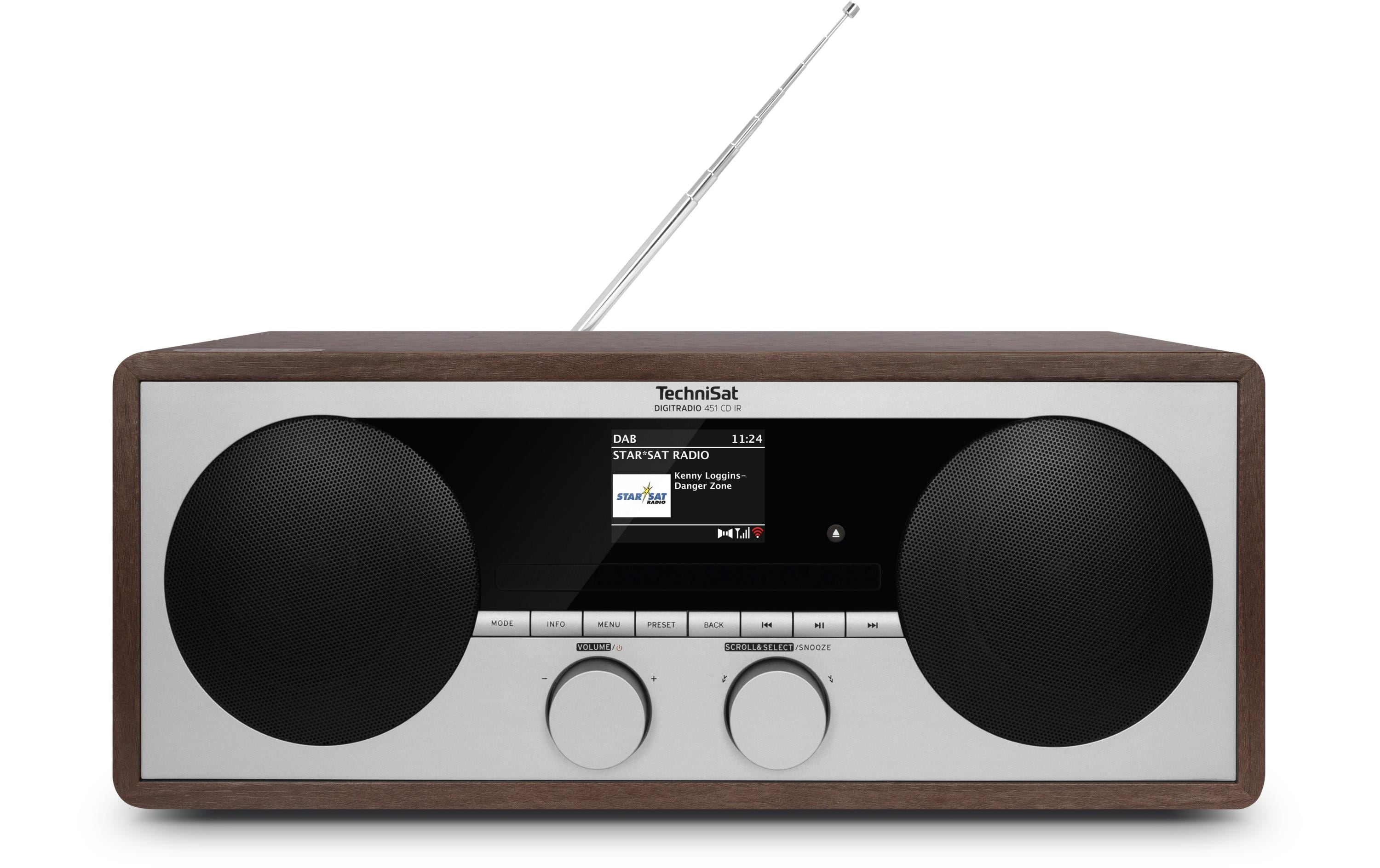 Radio/CD-Player DigitRadio 451 CD IR Braun<br>DAB+/UKW/Internet-Stereoradio mit CD-Player, Musikstreaming und Spotify Connect