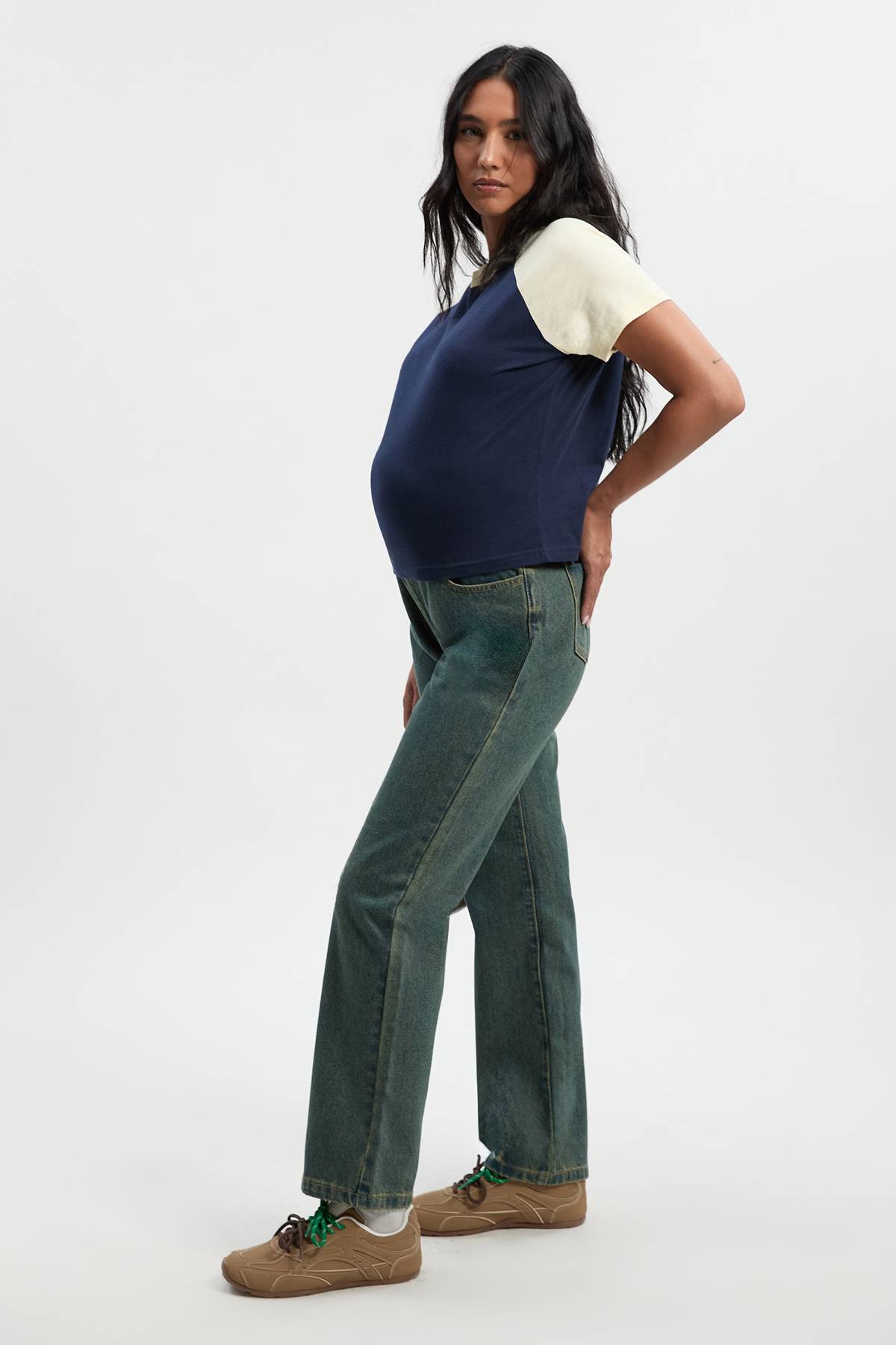 boohoo Jeans de Maman Maternité Over The Bump