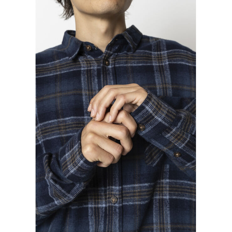 Fat Moose Forest flannel shirt Dark navy check