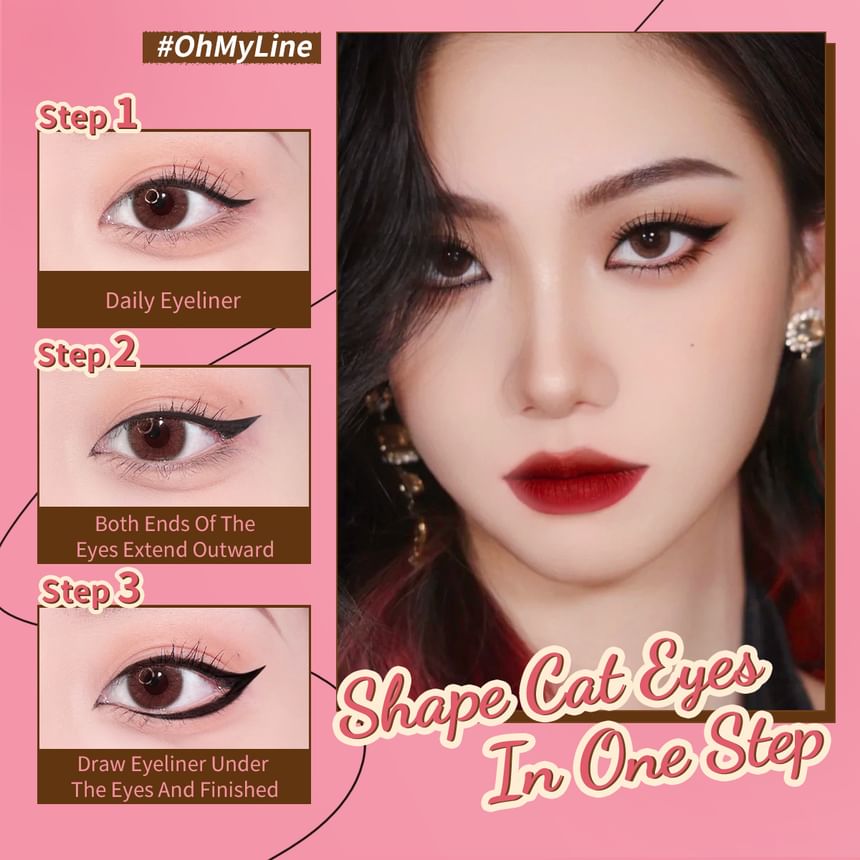 PINKFLASH - Waterdichte Easy Eyeliner - 2 kleuren