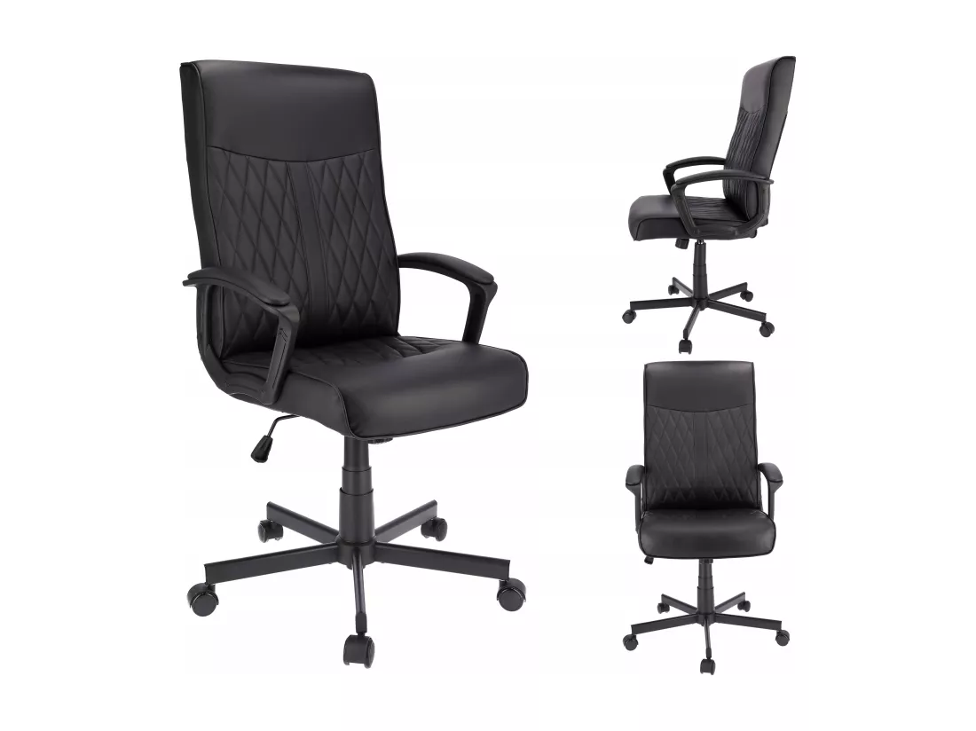 Fauteuil COMFORT en cuir écologique noir