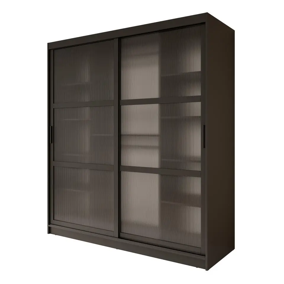 Meubella - Kledingkast Fessaro - Zwart - 180 cm