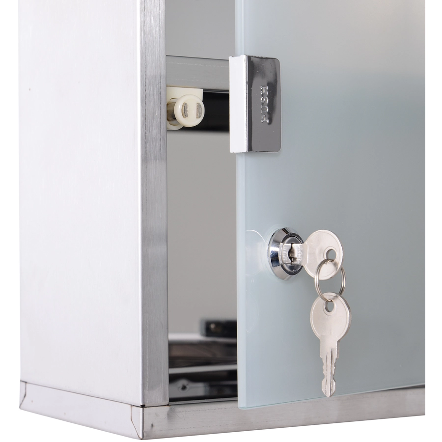HOMCOM Medikamentenschrank mit 3 Fächer silber