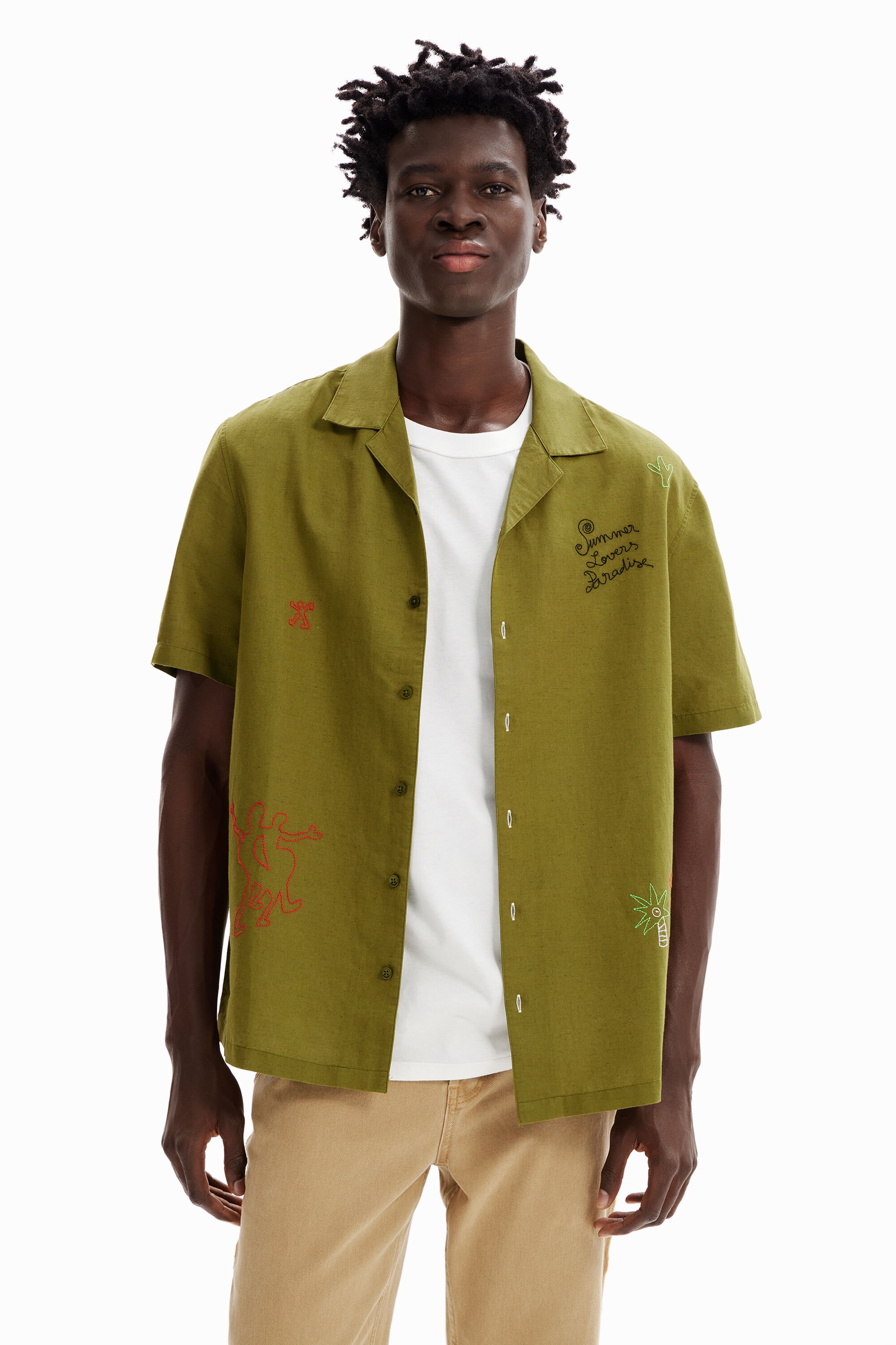 Chemise resort broderies