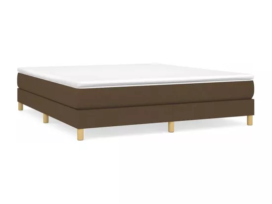 Sommier à lattes de lit Marron foncé 180x200 cm Tissu