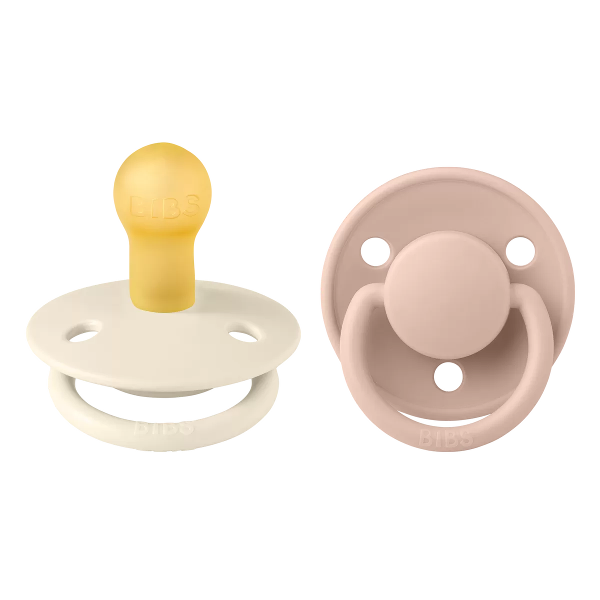 BIBS De Lux Latex Ivory/Blush 2 pak - Flere størrelser